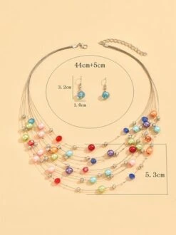 Crystal Earrings Imitation Pearl Turquoise Layer Sets -Zolucky Sales Store c80ca54f45618294dc59ee670d86b828