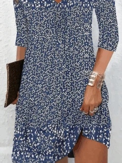 Plus Size Casual Abstract Graphic Regular Fit Dress -Zolucky Sales Store c8100dc8920e85a6607ff8a9da1cdba3