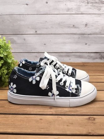 Canvas Flat Heel Casual Flats 12 Canvas Flat Heel Casual Flats - Image 12