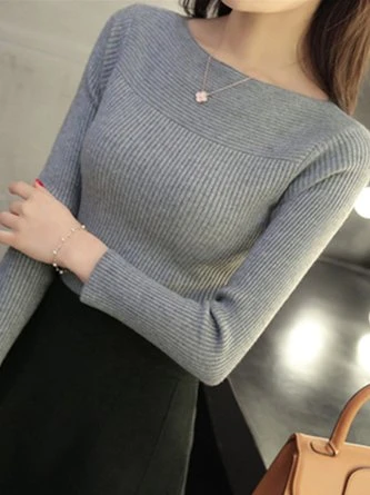 Yarn/Wool Plain Casual Winter Heavyweight H-Line Regular Fit Crew Neck Sweater 4 Yarn/Wool Plain Casual Winter Heavyweight H-Line Regular Fit Crew Neck Sweater - Image 4