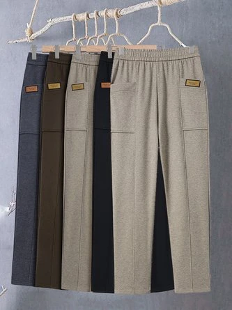 Casual Plain Woolen Pants 2 Casual Plain Woolen Pants - Image 2