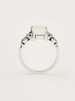 Vintage White Opal Ancient Silver Ring -Zolucky Sales Store cb34e319935f3df4abe86c25e26ed30e