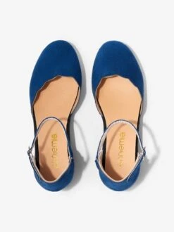 Navy Faux Suede Casual Block Heels -Zolucky Sales Store cb6b4c48081319169519012cc70812dd