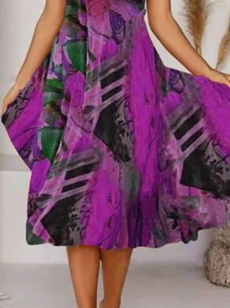 Boho Printed V Neck Floral Weaving Dress 12 Boho Printed V Neck Floral Weaving Dress - Image 12