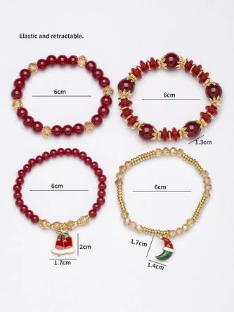 Christmas Cartoon Pendant Bracelet Set Multi-layered Beaded Bracelet 16 Christmas Cartoon Pendant Bracelet Set Multi-layered Beaded Bracelet - Image 16