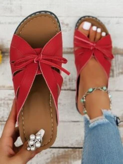 Casual Bowknot Hollow Out PU Comfy Wedge Heel Slide Sandals 27 Casual Bowknot Hollow Out PU Comfy Wedge Heel Slide Sandals -Zolucky Sales Store cc7be5ebe856f10f72bd07bedbcb1e5e