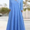Jersey Casual Asymmetrical Regular Fit Dress