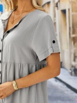 Zolucky Women Casual Jumpsuits Solid Short Sleeve Beach Holiday Romper -Zolucky Sales Store ce6387a49c9545e8b6ccd8acdf8beb1c