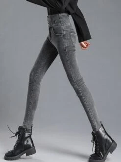 Casual Pocket Stitching Denim Regular Fit Jeans -Zolucky Sales Store ce7fd9950f5838320a0703df4066574f