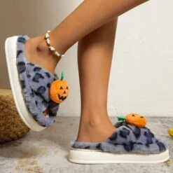 Casual Halloween Faux Fur Fluffy Slippers -Zolucky Sales Store ceb2db5b164ebd9dd3539f112328f1da