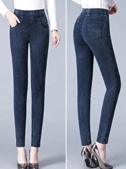 Pocket Stitching Denim Casual Jeans -Zolucky Sales Store cf24ad88c9dd622b4eb495bbd6395174