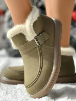 Wedge Heel Plain Cotton-Padded Boots 5 Wedge Heel Plain Cotton-Padded Boots -Zolucky Sales Store d068360295aaeb4e45991f1d047e2a89