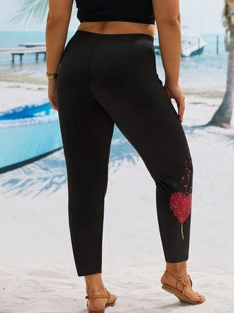 Plus Size Casual Jersey Tight Leggings 2 Plus Size Casual Jersey Tight Leggings - Image 2