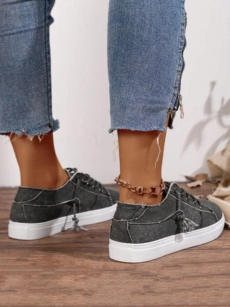 Women Vintage Lace-Up Canvas Shoes 13 Women Vintage Lace-Up Canvas Shoes - Image 13