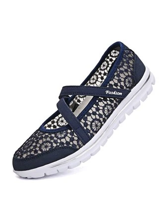 Breathable Hollow Out Lace Panched Casual Slip-on Sneakers 10 Breathable Hollow Out Lace Panched Casual Slip-on Sneakers - Image 10