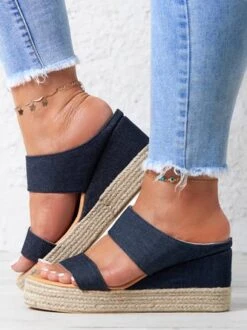 Beach Vacation Straw Wedges Sandals -Zolucky Sales Store d1b1d5936d78126cffd346809eb4c7b5