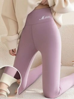 Fleece Tight Plain Casual Leggings -Zolucky Sales Store d1e4d930528fce934c72d26b6b5666fc