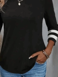 Plus Size Color Block Crew Neck Loose Casual T-Shirt -Zolucky Sales Store d1ef77aaa7878f908c956fe756261232