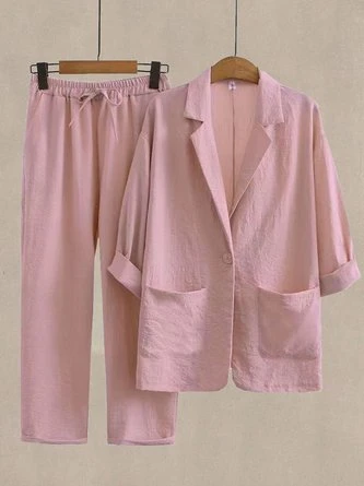 Loose Cotton Casual Two-Piece Set 4 Loose Cotton Casual Two-Piece Set - Image 4