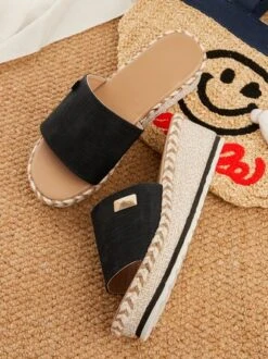 Resort Hemp Rope Sole Wedge Sandals -Zolucky Sales Store d2470a9a15810e4cad483f9bf94720bf