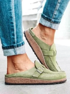 Women Soft Sole Casual Comfy Leather Slip On Sandals -Zolucky Sales Store d30b2d983ab02b829943677a3e9c05fc