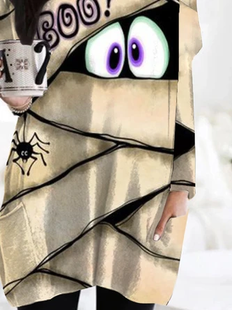 Loose Casual Pocket Stitching Halloween Dress 3 Loose Casual Pocket Stitching Halloween Dress - Image 3