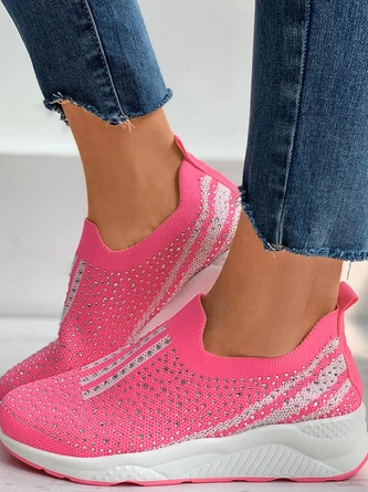 All Season Mesh Fabric Plain Sports Flyknit Sneakers 10 All Season Mesh Fabric Plain Sports Flyknit Sneakers - Image 10