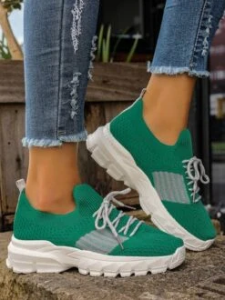 Women's Color Block Slip On Breathable Thick Bottom Sneakers 8 Women's Color Block Slip On Breathable Thick Bottom Sneakers -Zolucky Sales Store d4997f484da24458a4f98a8806900505 1696645910252