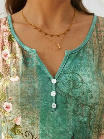 Casual Ethnic Floral Printed Tank Top 2 Casual Ethnic Floral Printed Tank Top - Image 2