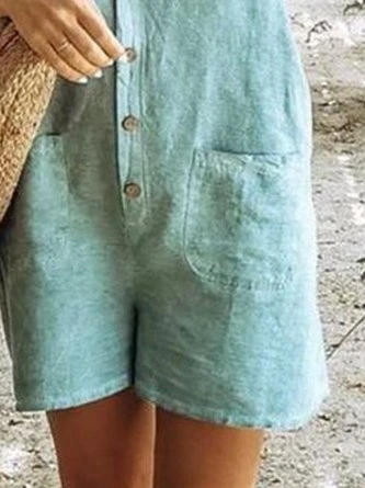 V Neck Shift Sleeveless Jumpsuit & Romper 3 V Neck Shift Sleeveless Jumpsuit & Romper - Image 3