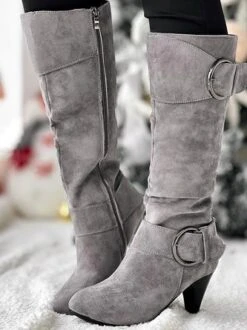 Casual Autumn Plain Faux Suede Chelsea Boots -Zolucky Sales Store d55968cf645614821959a40126979fee