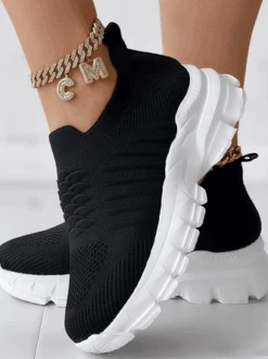 Sports Plain Mesh Fabric Casual Shoes -Zolucky Sales Store d5638f71ba77e1530ecb0b1a1ea934e8