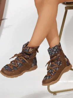 Faux Suede Ethnic Autumn Casual Western Boots -Zolucky Sales Store d5e2f5828361dd75e0f4bb3b5f396484