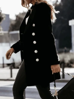 Casual Plain Long Sleeve Buckle Coat -Zolucky Sales Store d7908ecc44600d6a21606dbbb21ff82d