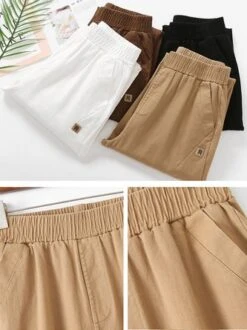 Casual Plain Tight Pants -Zolucky Sales Store d97d4f8ac7c941ad9bd854144897c8f7