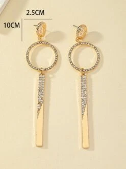 Geometric Rhinestone Dangle Earrings Suit For Party And Wedding -Zolucky Sales Store da6fb49de77af4bd01ad6b0e5fdd5cc4