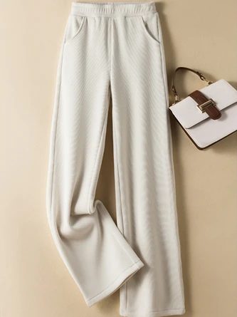 Plain Casual Loose Knitted Pants 2 Plain Casual Loose Knitted Pants - Image 2