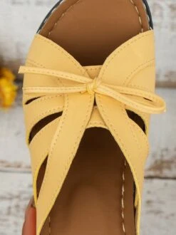 Casual Bowknot Hollow Out PU Comfy Wedge Heel Slide Sandals 24 Casual Bowknot Hollow Out PU Comfy Wedge Heel Slide Sandals -Zolucky Sales Store db0d3e33e097c0273c3684d77a96b234