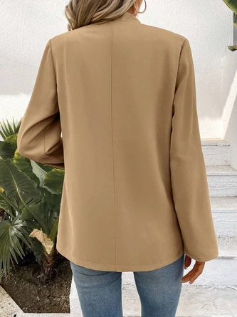 Casual Adjustable Sleeve Plain Blazer 7 Casual Adjustable Sleeve Plain Blazer - Image 7