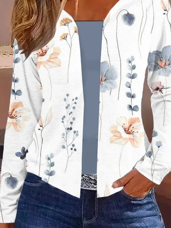 Floral Printed Casual Loose H-Line Long Sleeve Kimono 6 Floral Printed Casual Loose H-Line Long Sleeve Kimono - Image 6