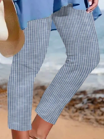 Plus Size Striped Casual Legging 2 Plus Size Striped Casual Legging - Image 2