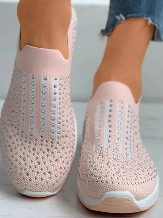 All Season Mesh Fabric Plain Sports Flyknit Sneakers 6 All Season Mesh Fabric Plain Sports Flyknit Sneakers - Image 6