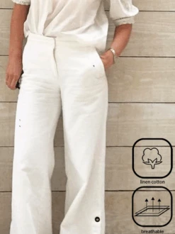 Plain Loose Casual Cotton And Linen Pants -Zolucky Sales Store dd3e4ed43fa93e8597ecf105c9a17ba9