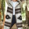 West Styles/Cows Geometric Sweater Coat