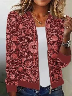 Vintage Zipper Casual Loose Ethnic Long Sleeve Jacket -Zolucky Sales Store dd8eabb133295ca948253b3213a23f61