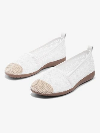 White Romantic Lace Wearable Sole Flat Shoes 8 White Romantic Lace Wearable Sole Flat Shoes - Image 8