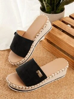 Resort Hemp Rope Sole Wedge Sandals -Zolucky Sales Store ddefaa1a27efd144366d68633dfe2454