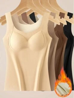 Double-sided Matte Seamless Thickened Thermal Tank Top