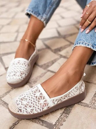 White Romantic Lace Wearable Sole Flat Shoes 7 White Romantic Lace Wearable Sole Flat Shoes - Image 7