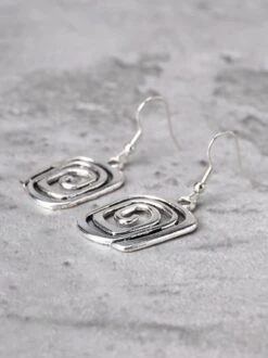 Ethnic Style Line Pattern Distressed Dangle Earrings Vintage Jewelry -Zolucky Sales Store dfbd7691a502baaa34f09a89eca1b4ef